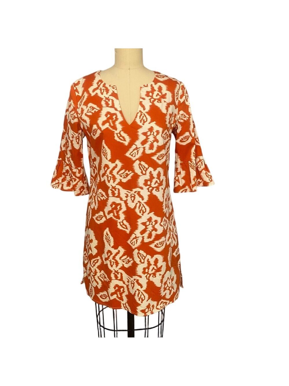 Tracy Porter Patterned Bell Sleeve Dress – Size Small